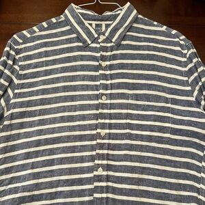 J crew stripe linen shirt